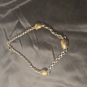 Barry Kieselstein Cord 3 Turtle Necklace 14K Gold 925 Silver Necklace